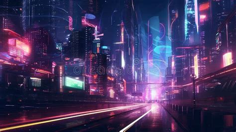 rappresentazione stilizzata di luci al neon in una metropoli notturna, simbolo di solitudine urbana