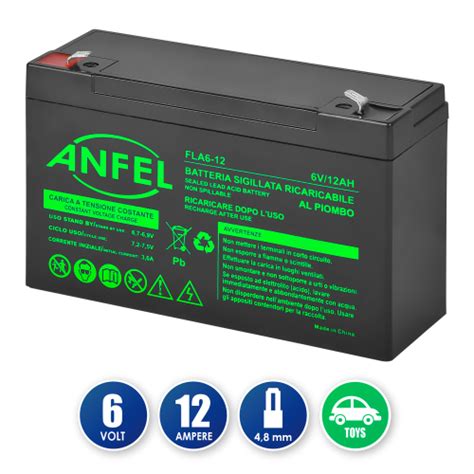 Esempio di batterie 6V 12Ah per veicoli Peg Perego