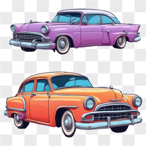 Auto da corsa d'epoca in cartone animato