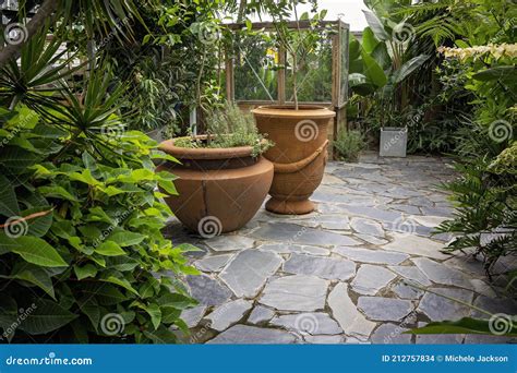 Giardino rigoglioso con piante sane