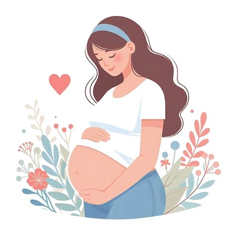 illustration of a pregnant woman and partner attending a class