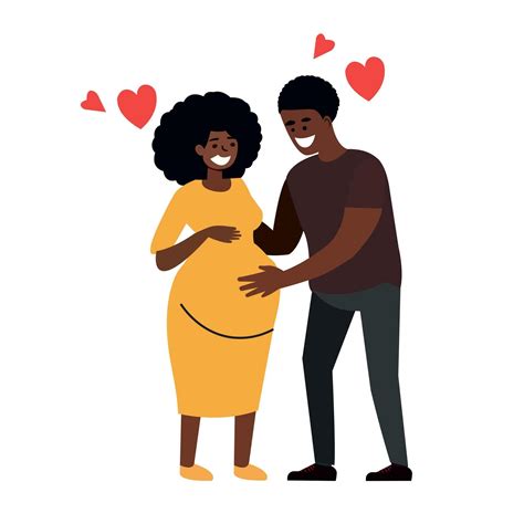 illustration of a partner supporting a pregnant woman