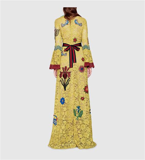 Gucci dress with embroidered uterus