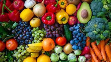 Colorful fruits and vegetables rich in beta-carotene