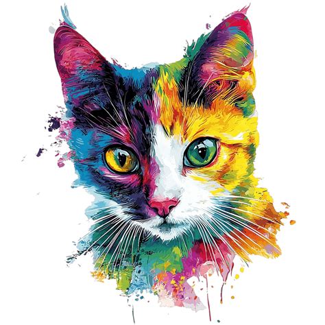 Idee creative con disegni di gatti colorati