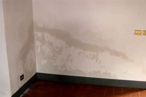 Immagine termica di un muro con un'evidente macchia di umidità