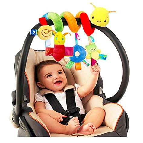 Spirale per passeggino con un simpatico verme e altri elementi sensoriali