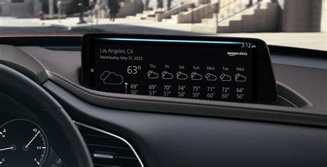 Interfaccia di Alexa Built-in nel display di un'auto Ford