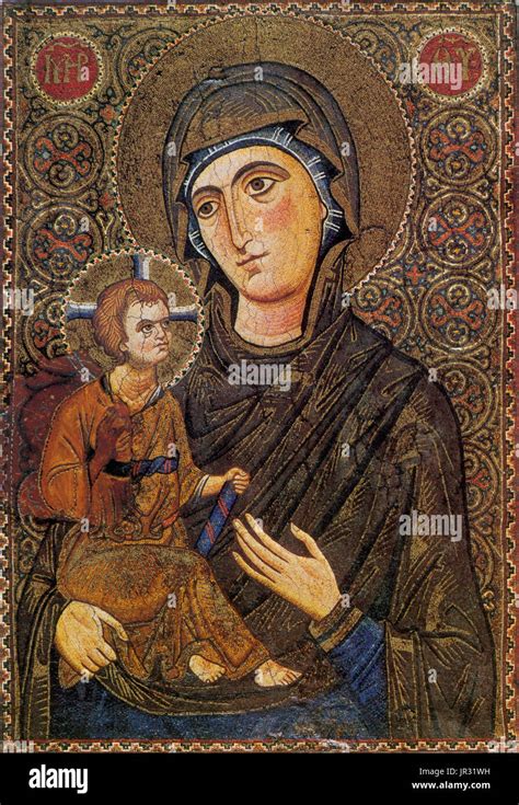 rappresentazione iconografica della Vergine Maria come custode del Bambino Gesù