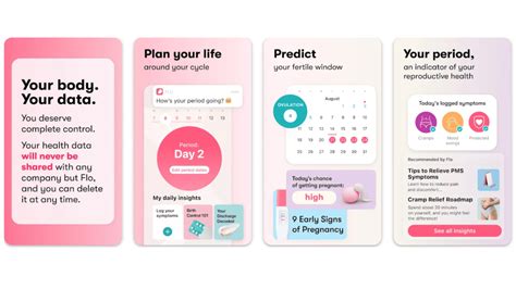 Calendario di gravidanza visualizzato su un'app mobile