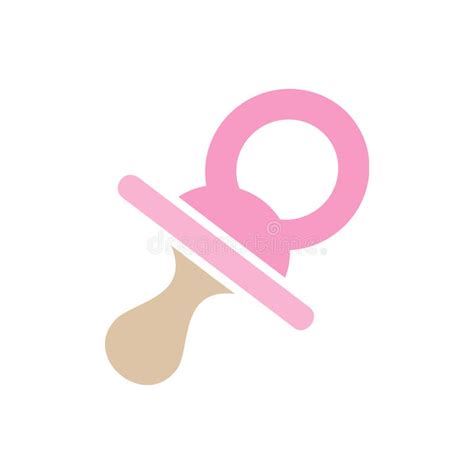 Illustrazione di ciuccio rosa vettoriale