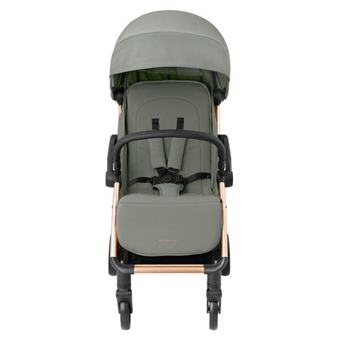 Vista frontale e laterale del passeggino Aria Shopper Twin in ambiente urbano