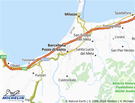 Mappa dell'Italia con Barcellona Pozzo di Gotto evidenziata