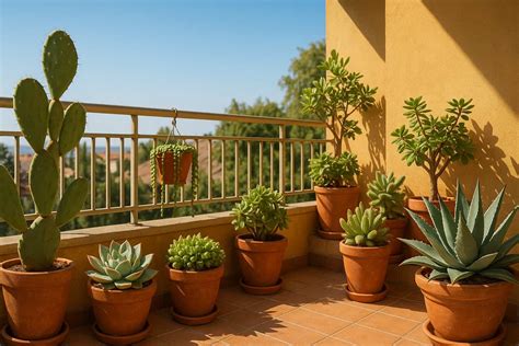 Piante in vaso sul balcone