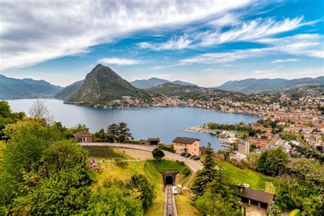 Vista panoramica di Lugano, Svizzera