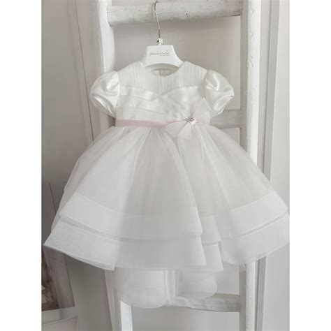 Battesimo neonato vestito bianco Petit Bateau classico