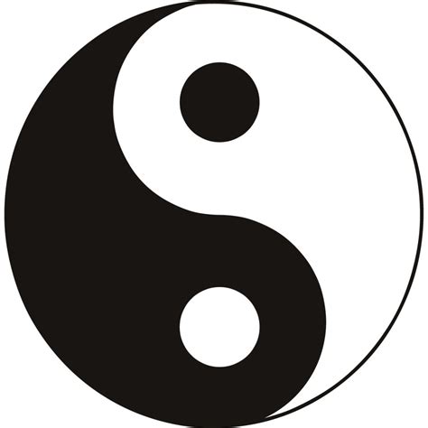 rappresentazione stilizzata del simbolo dello Yin e dello Yang in armonia