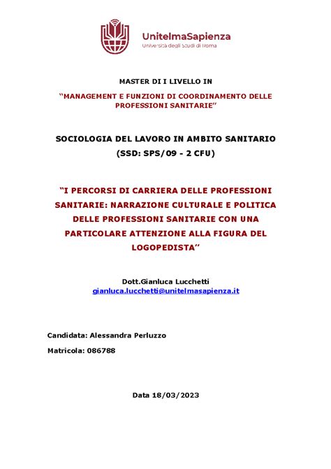 Infografica sulla carriera delle professioni sanitarie