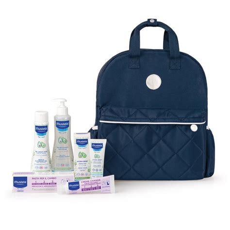 Borsa zaino Mustela elegante vista frontale