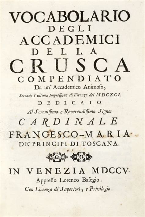 Pagina di un'antica edizione del Vocabolario degli Accademici della Crusca con voci relative alla parentela