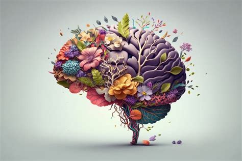 Simbolo della salute mentale con un cervello stilizzato