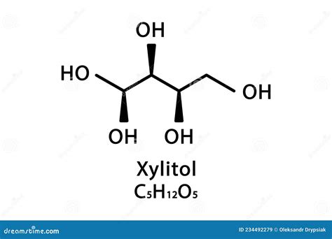 Xilitolo e struttura chimica