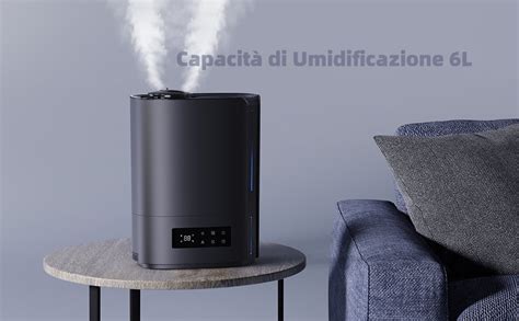 Umidificatore d'ambiente in funzione