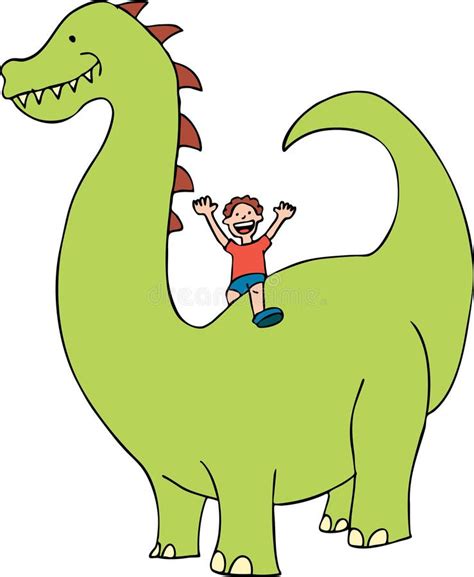 Illustrazione di un bambino che parla con un dinosauro