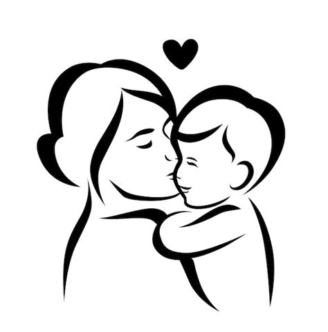Simbolo stilizzato di una madre e un bambino