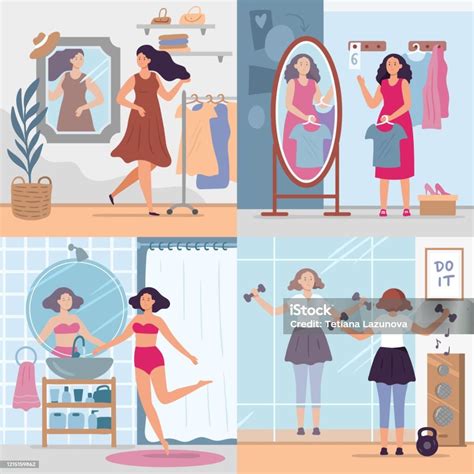 Donne di diverse età che si guardano allo specchio