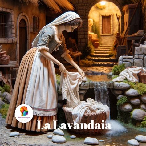 Rappresentazione della lavandaia nel presepe