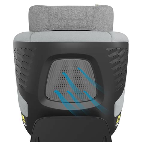 dettaglio del sistema di ventilazione della scocca del seggiolino