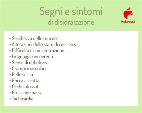 infografica sui segni di disidratazione nei neonati