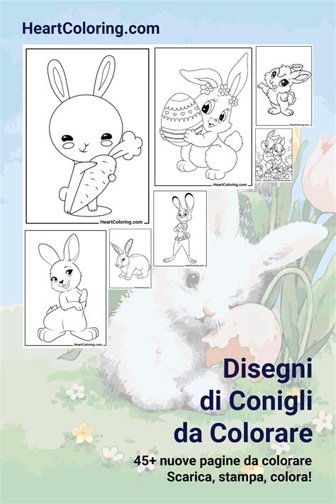 Una collezione di disegni di conigli disposti in modo artistico su un tavolo di legno