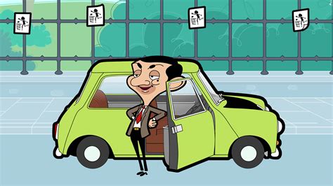 Mr. Bean che cerca di gestire una situazione caotica con la sua inconfondibile espressione