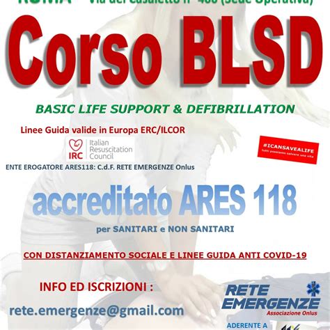 Certificato corso BLSD pediatrico