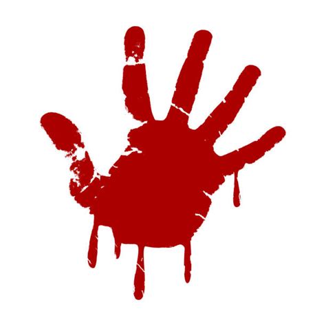 Impronta di mano insanguinata