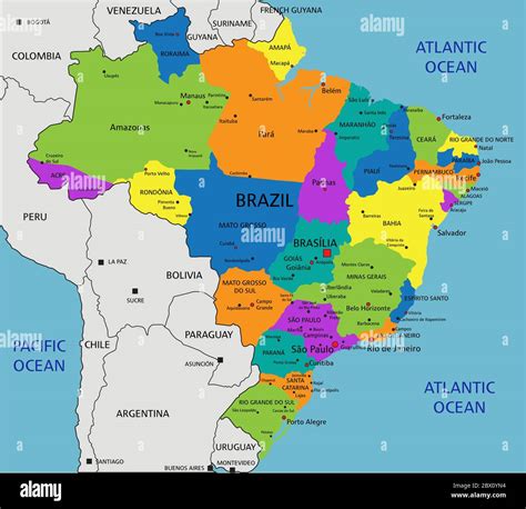 Mappa del Brasile con evidenziata la regione di Dourados