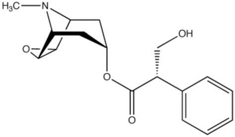 Struttura molecolare scopolamina butilbromuro