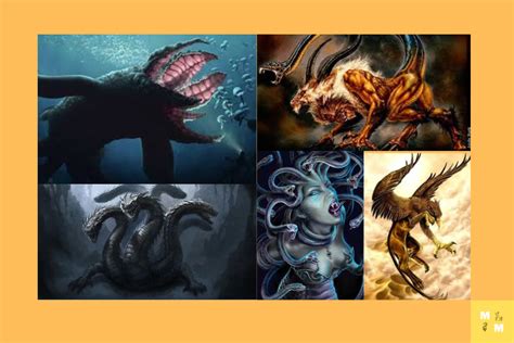Illustrazione di creature mitologiche mesoamericane, come la Vecchia del Vulcano