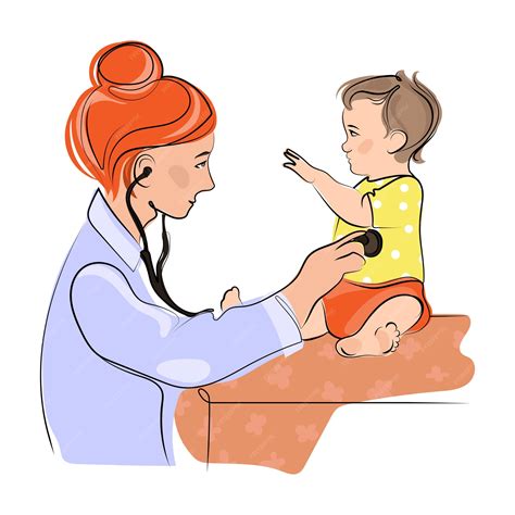 Icona di un pediatra che visita un bambino