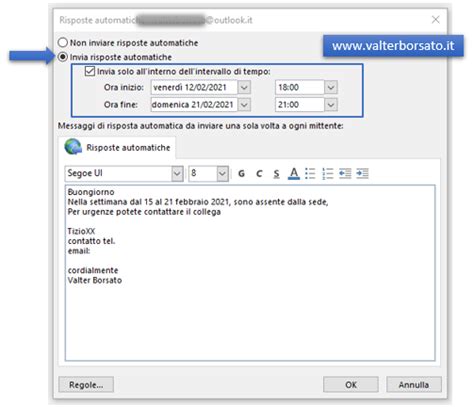 Una serie di email con risposte automatiche dell'INPS