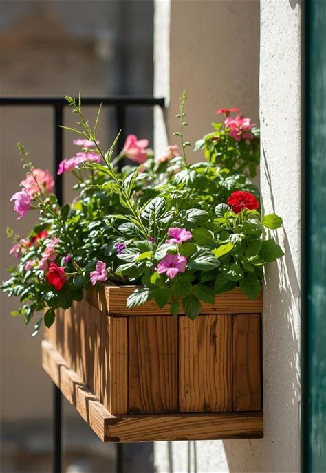 Culla trasformata in fioriera con fiori colorati