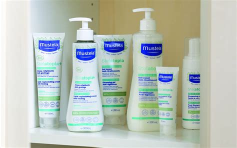 mappa concettuale che riassume i benefici della linea Mustela per la pelle del bambino