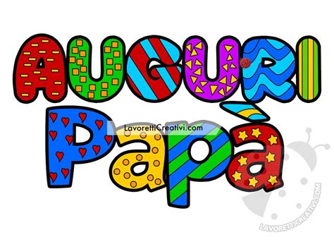 Copertine colorate per lettere al papà