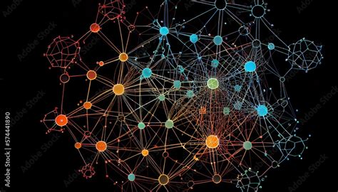 A complex infographic showing interconnected nodes and lines, illustrating how different concepts and symbols (like color, rebellion, and digital slang) are linked and form a network of meaning.