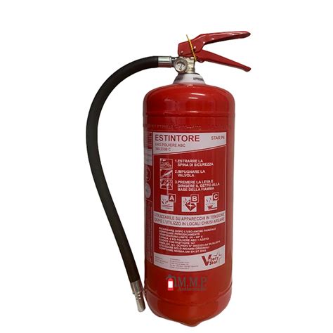 Estintore a polvere con indicatore di pressione