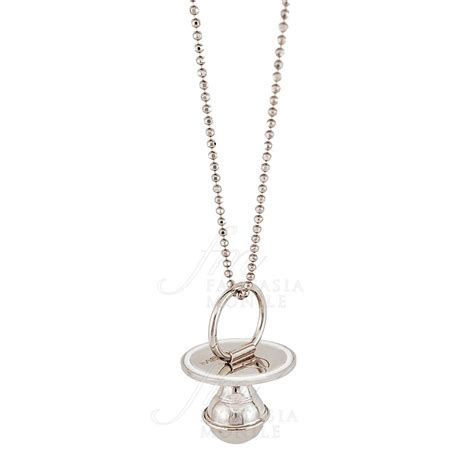 Collana Chiama Angeli a forma di ciuccio in argento