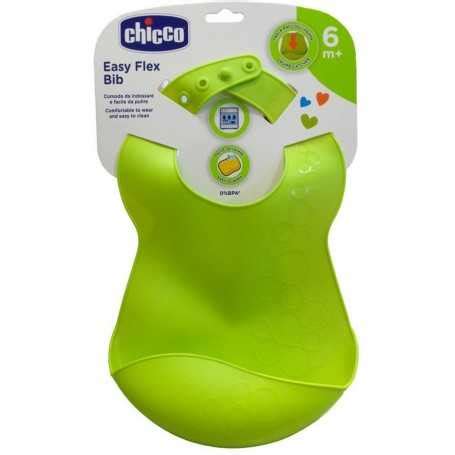 Bavaglino rigido in plastica Chicco con tasca raccoglibriciole