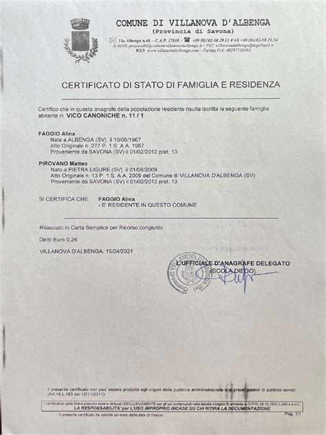 Documenti e certificati di famiglia numerosa